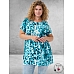KAFFE Curve Tuniek KCAMI Teal Leopard Print